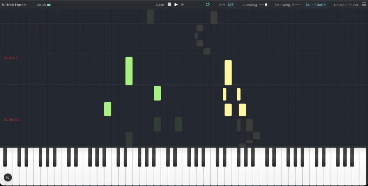 Screenshot of the Vitzik loop tool selecting a section of a song to repeat